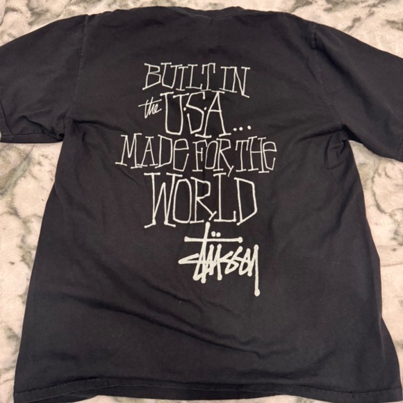 Stussy T-shirt Built In The USA Made For The World - Picture 4 of 4